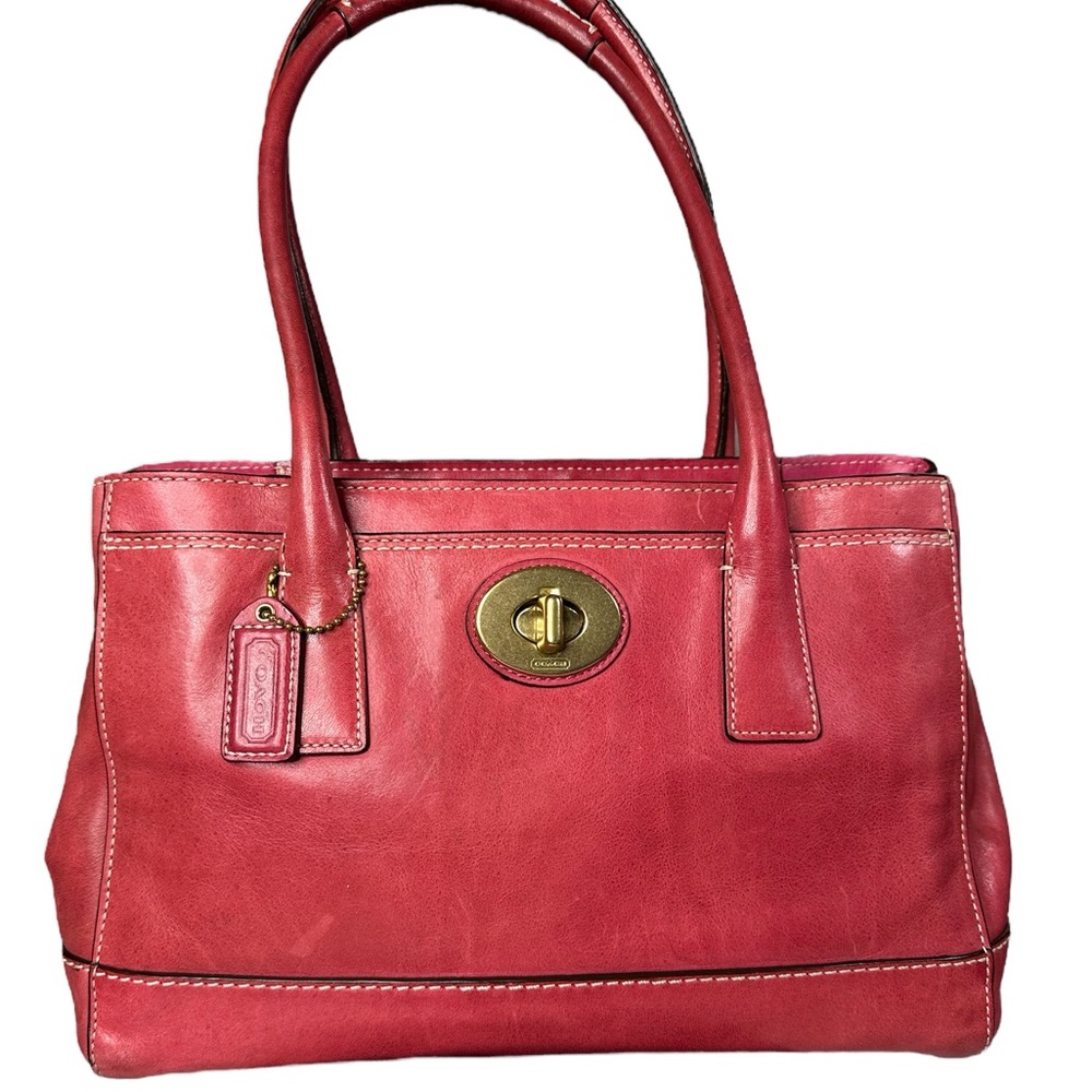 GUC Link Coach Madeline Hampton Satchel Bag Turnlock